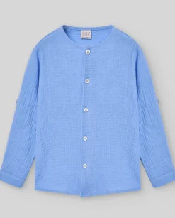 Camisa azul "DORNA" | PAZ Rodriguez Discount