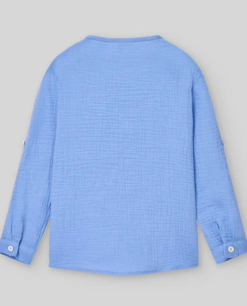 Camisa azul "DORNA" | PAZ Rodriguez Discount