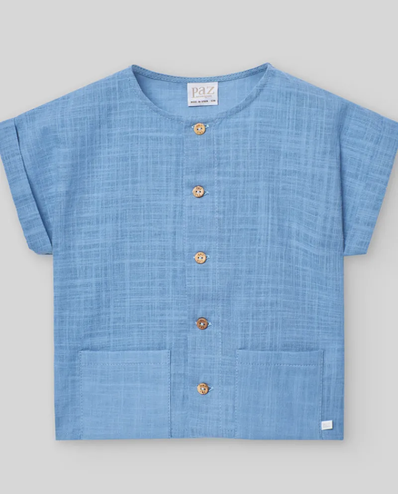Camisa azul "POMBA" | PAZ Rodriguez Discount