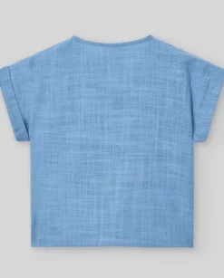 Camisa azul "POMBA" | PAZ Rodriguez Discount