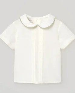Camisa con lorzas "CEREMONIA" | PAZ Rodriguez Online