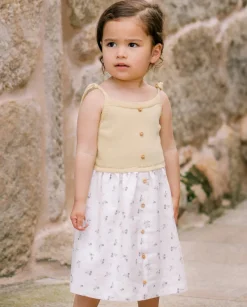 Vestido combinado 